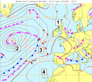 Météo - Carte des fronts